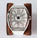 ZF Factory Swiss Replica Franck Muller Vanguard Yachting V45 White Face Watch with 9015 Movement